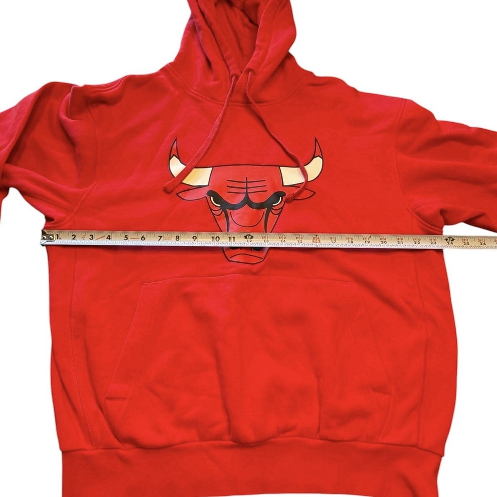 Nike Chicago Bulls NBA Hoodie Fleece Sweatshirt Red Logo Men's Medium Basketball - Picture 5 of 7
